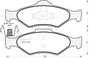 Jeu de plaquettes de frein - 547 MGA