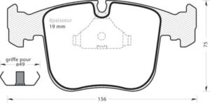 Jeu de plaquettes de frein - 494 MGA