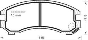 Jeu de plaquettes de frein - 263 MGA