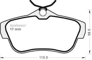 Jeu de plaquettes de frein - 887 MGA