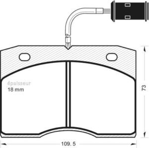 Jeu de plaquettes de frein - 216 MGA