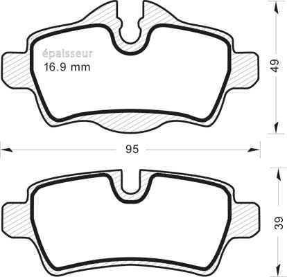 Jeu de plaquettes de frein - 928 MGA