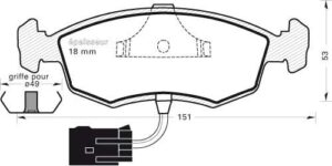 Jeu de plaquettes de frein - 324 MGA