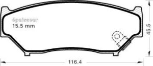 Jeu de plaquettes de frein - 908 MGA