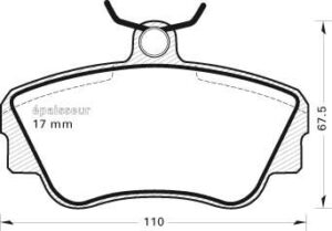 Jeu de plaquettes de frein - 296 MGA