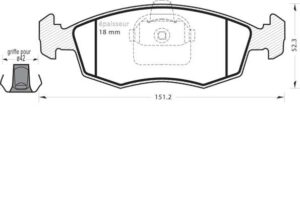 Jeu de plaquettes de frein - 490 MGA