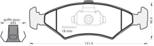 Jeu de plaquettes de frein - 399 MGA