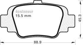 Jeu de plaquettes de frein - 373 MGA