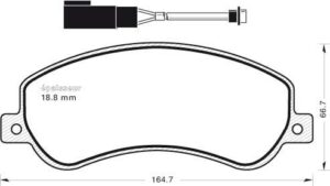 Jeu de plaquettes de frein - 855 MGA