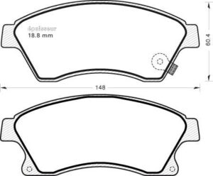Jeu de plaquettes de frein - 1020 MGA