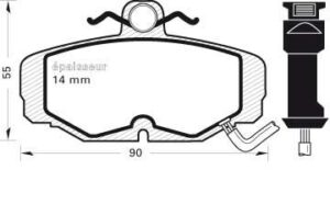 Jeu de plaquettes de frein - 209 MGA