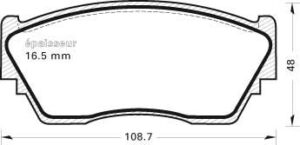 Jeu de plaquettes de frein - 341 MGA