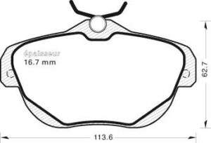 Jeu de plaquettes de frein - 832 MGA