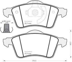 Jeu de plaquettes de frein - 448 MGA