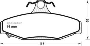 Jeu de plaquettes de frein - 517 MGA