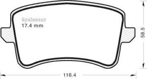 Jeu de plaquettes de frein - 932 MGA