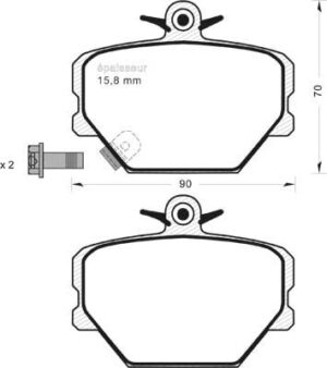 Jeu de plaquettes de frein - 485 MGA