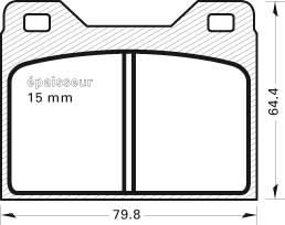 Jeu de plaquettes de frein - 61 MGA
