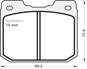 Jeu de plaquettes de frein - 75 MGA