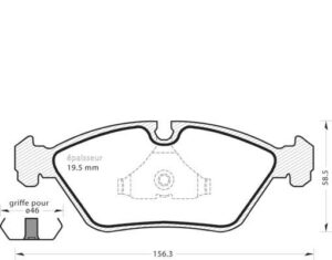 Jeu de plaquettes de frein - 381 MGA