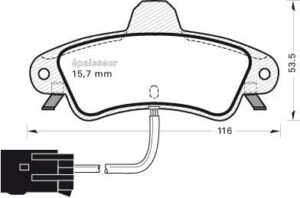 Jeu de plaquettes de frein - 861 MGA