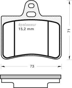 Jeu de plaquettes de frein - 525 MGA
