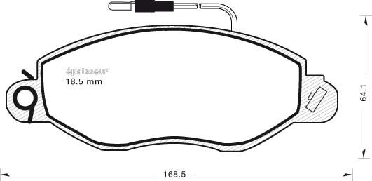 Jeu de plaquettes de frein - 883 MGA