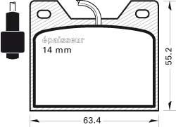 Jeu de plaquettes de frein - 117 MGA
