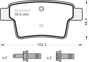 Jeu de plaquettes de frein - 867 MGA