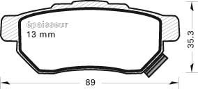 Jeu de plaquettes de frein - 305 MGA