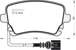 Jeu de plaquettes de frein - 740 MGA