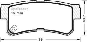 Jeu de plaquettes de frein - 634 MGA