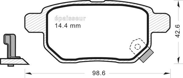 Jeu de plaquettes de frein - 892 MGA