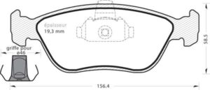 Jeu de plaquettes de frein - 508 MGA
