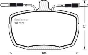 Jeu de plaquettes de frein - 177 MGA