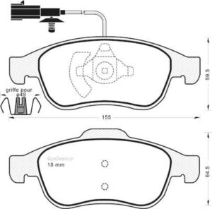 Jeu de plaquettes de frein - 1447 MGA