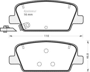 Jeu de plaquettes de frein - 1372 MGA