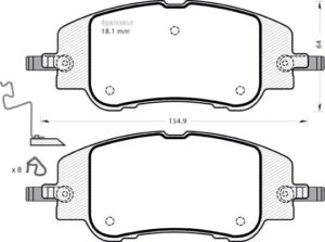 Jeu de plaquettes de frein - 1423 MGA