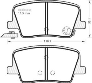 Jeu de plaquettes de frein - 1403 MGA