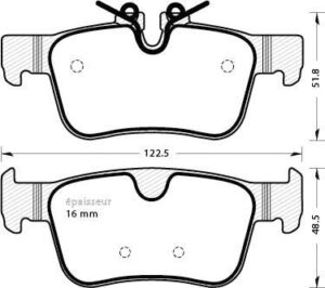 Jeu de plaquettes de frein - 1282 MGA