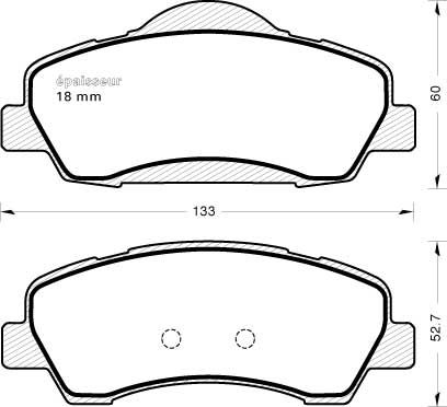 Jeu de plaquettes de frein - 1160 MGA