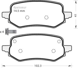 Jeu de plaquettes de frein - 1391 MGA