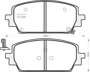 Jeu de plaquettes de frein - 1412 MGA