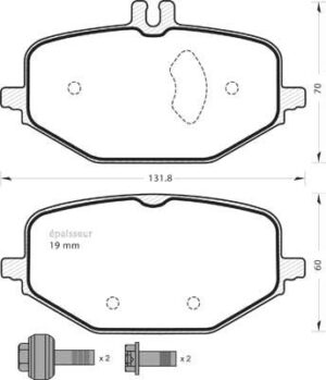 Jeu de plaquettes de frein - 1361 MGA