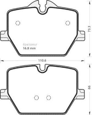 Jeu de plaquettes de frein - 1369 MGA