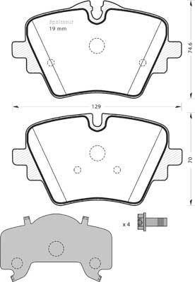 Jeu de plaquettes de frein - 1438 MGA