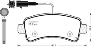 Jeu de plaquettes de frein - 1252 MGA
