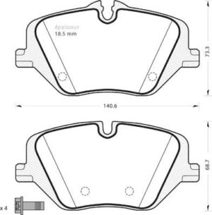 Jeu de plaquettes de frein - 1436 MGA