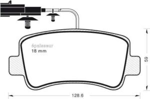 Jeu de plaquettes de frein - 1106 MGA