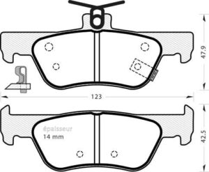 Jeu de plaquettes de frein - 1451 MGA